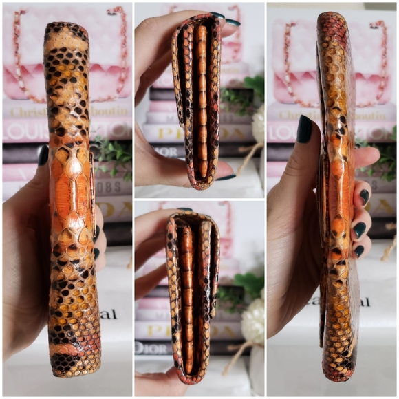 Authentic Pre-owned Fendi Baguette Python Wallet - Picture 9 of 16